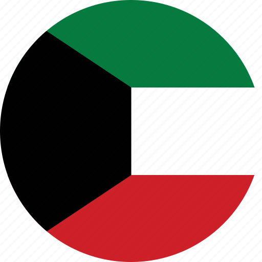 Kuwait National Colors Pie Chart PNG image