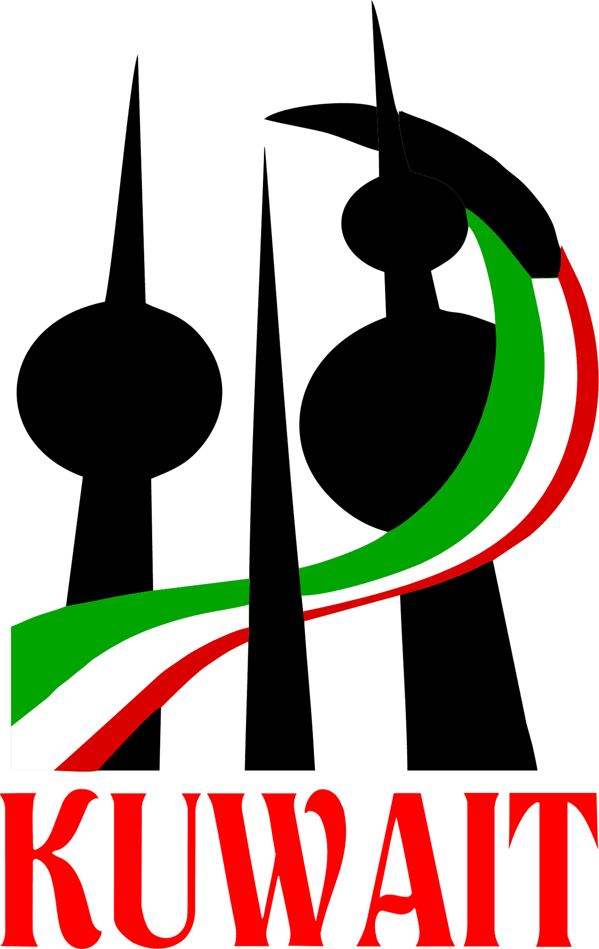 Kuwait Towers Graphic PNG image