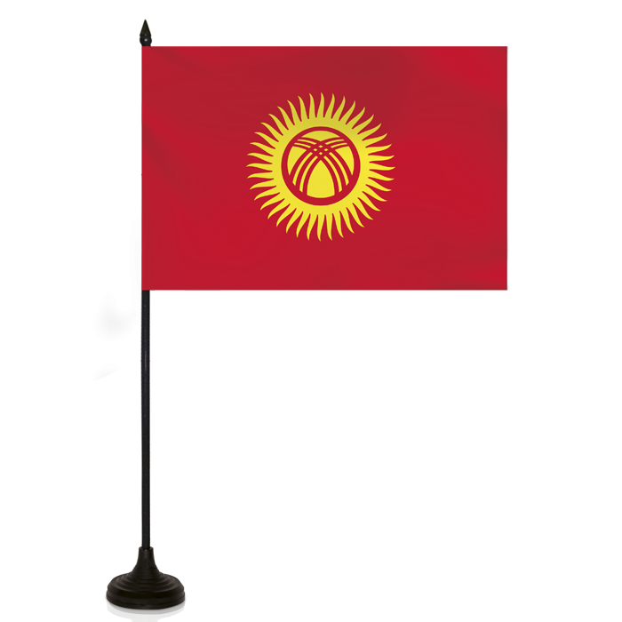 Kyrgyzstan National Flagon Pole PNG image