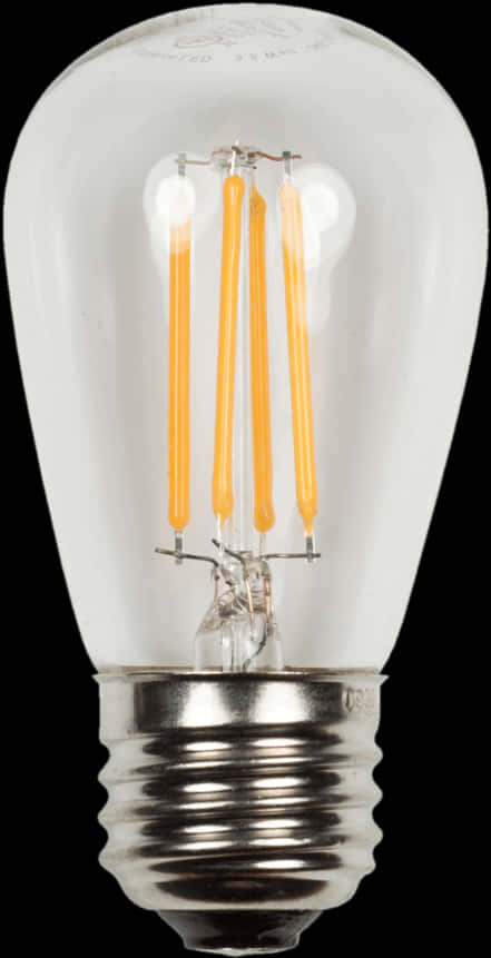 L E D Filament Bulb Closeup PNG image