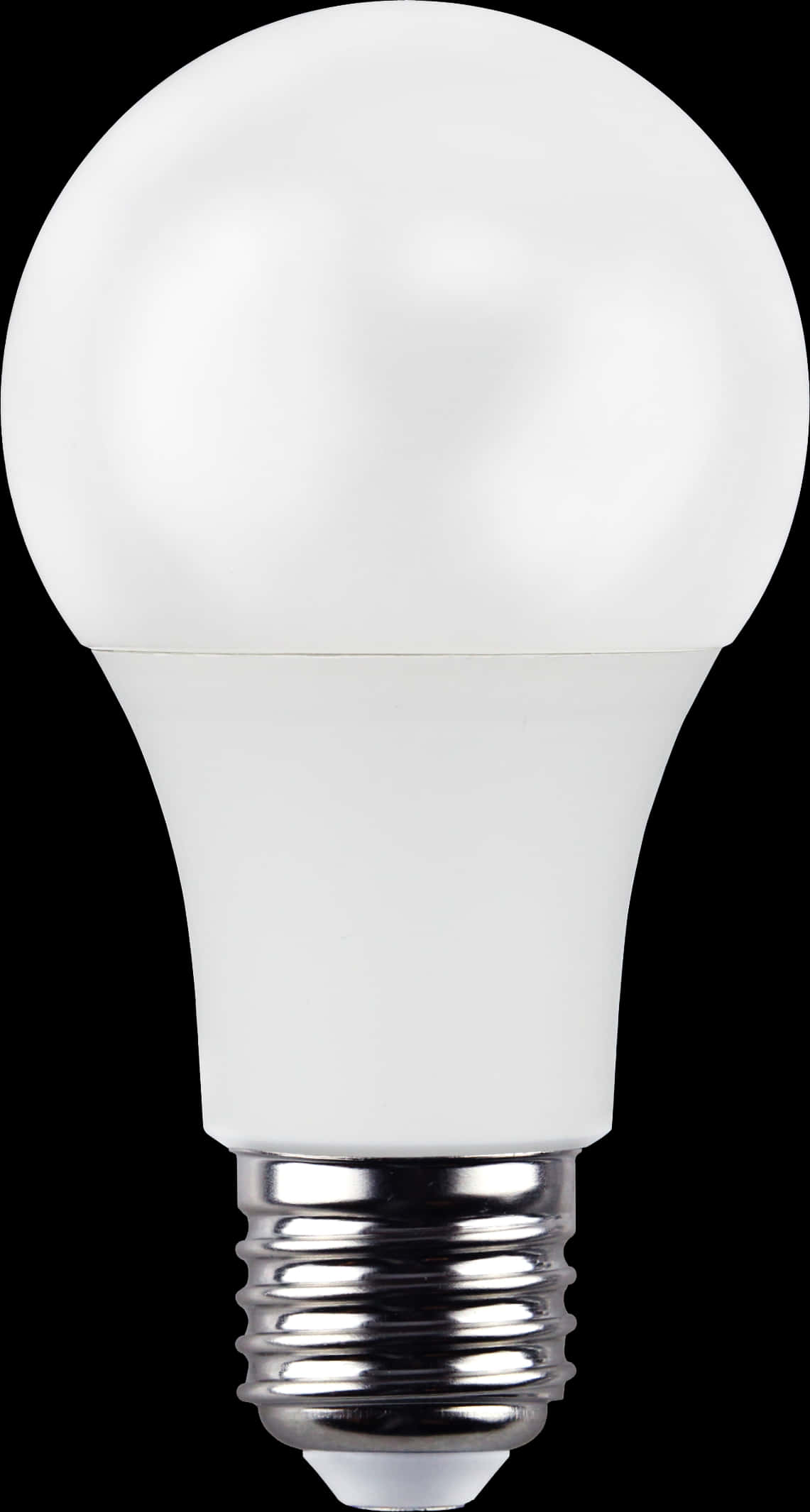 L E D Light Bulbon Black Background PNG image