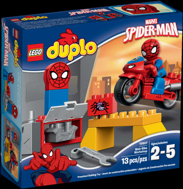 L E G O Duplo Spiderman Set Packaging PNG image