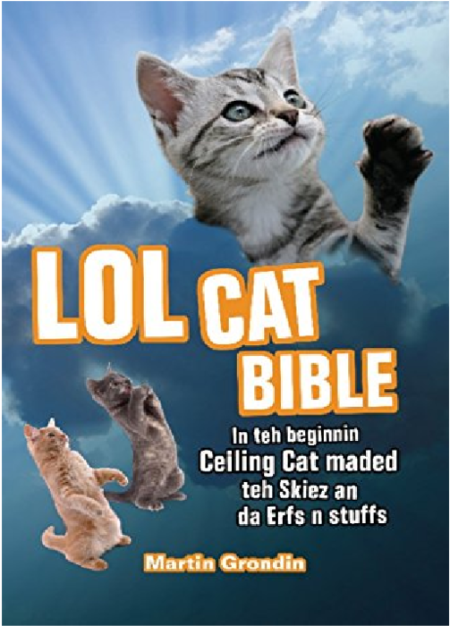 L O L Cat Bible Cover Meme PNG image