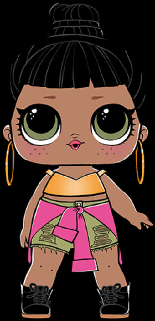 L O L Doll Cartoon Character PNG image