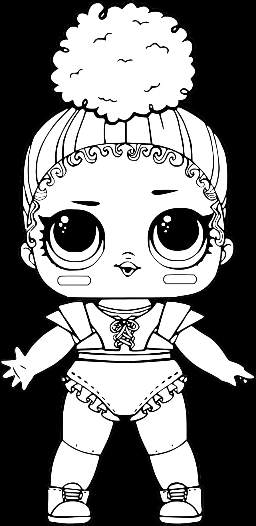 L O L Doll Coloring Page PNG image