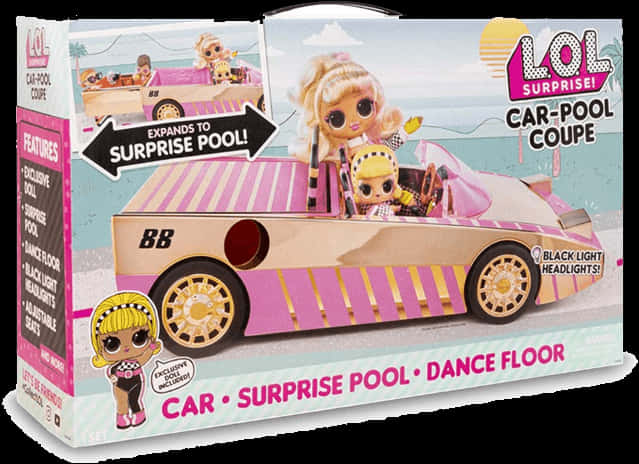 L O L Surprise Car Pool Coupe Packaging PNG image