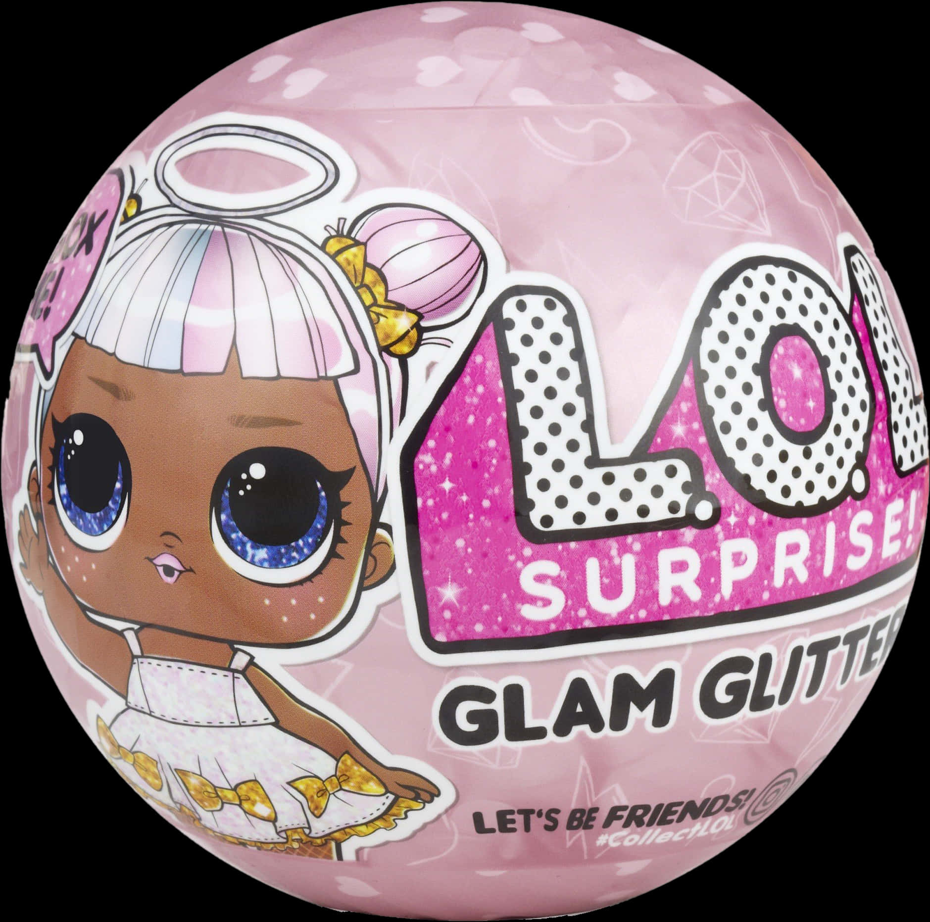 L O L Surprise Glam Glitter Ball Packaging PNG image