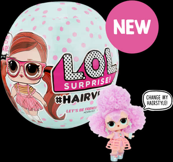 L O L Surprise Hairvibes Doll Packaging PNG image