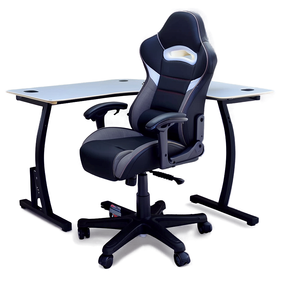 L-shaped Gaming Desk Png 06212024 PNG image