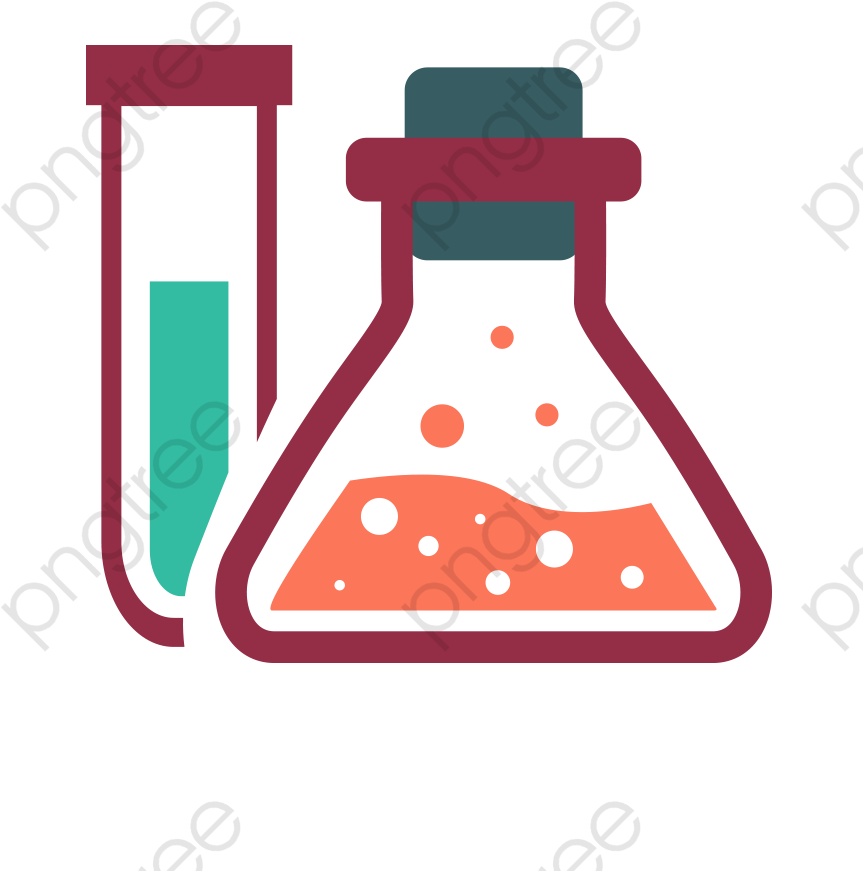 Laboratory Beakersand Test Tube PNG image