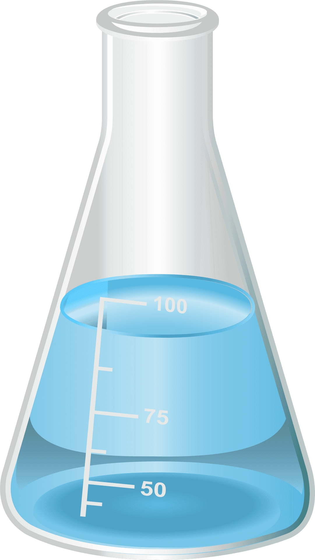 Laboratory Flaskwith Blue Liquid PNG image