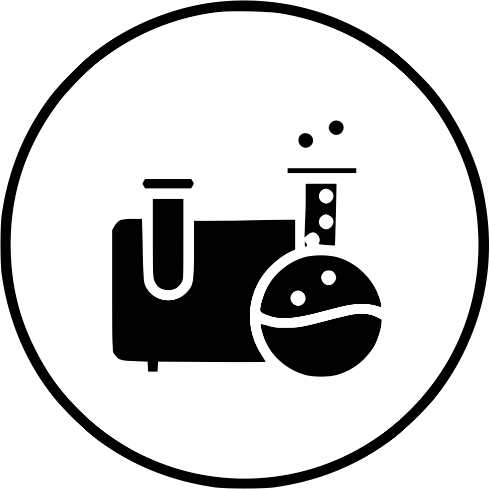 Laboratory Icon Blackand White PNG image