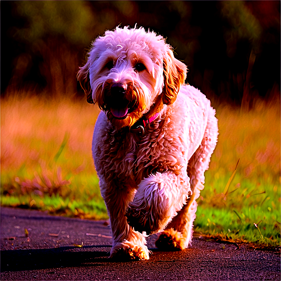 Labradoodle On A Walk Png 06262024 PNG image