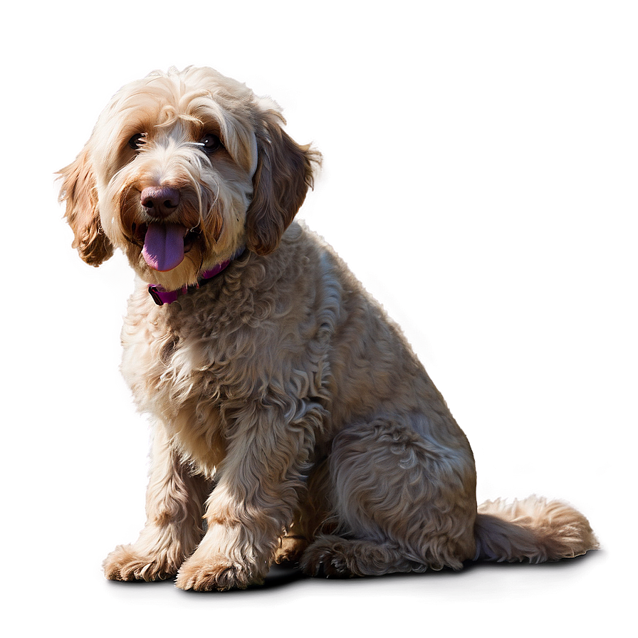 Labradoodle Waiting For Walk Png 06262024 PNG image