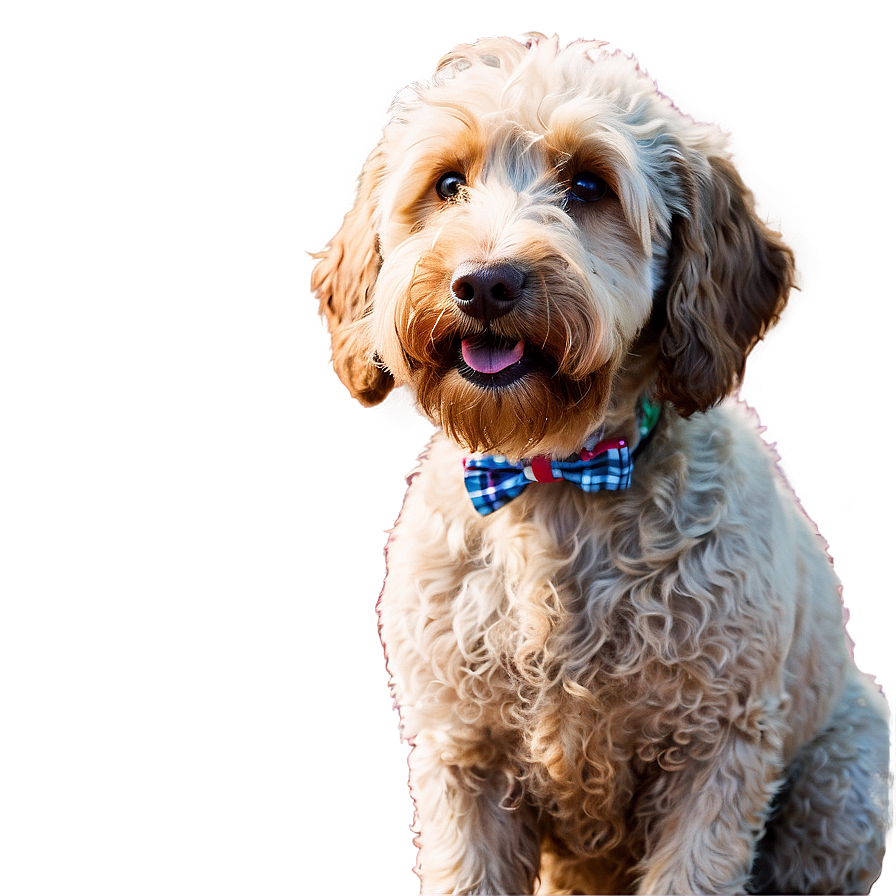 Labradoodle With Bowtie Png Sph PNG image