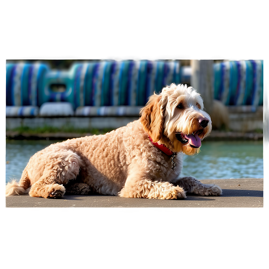 Labradoodle With Kids Png 06262024 PNG image