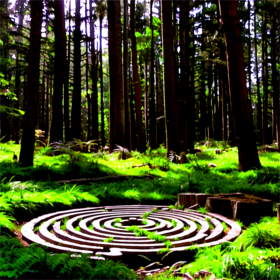 Labyrinth In Forest Setting Png Smp PNG image