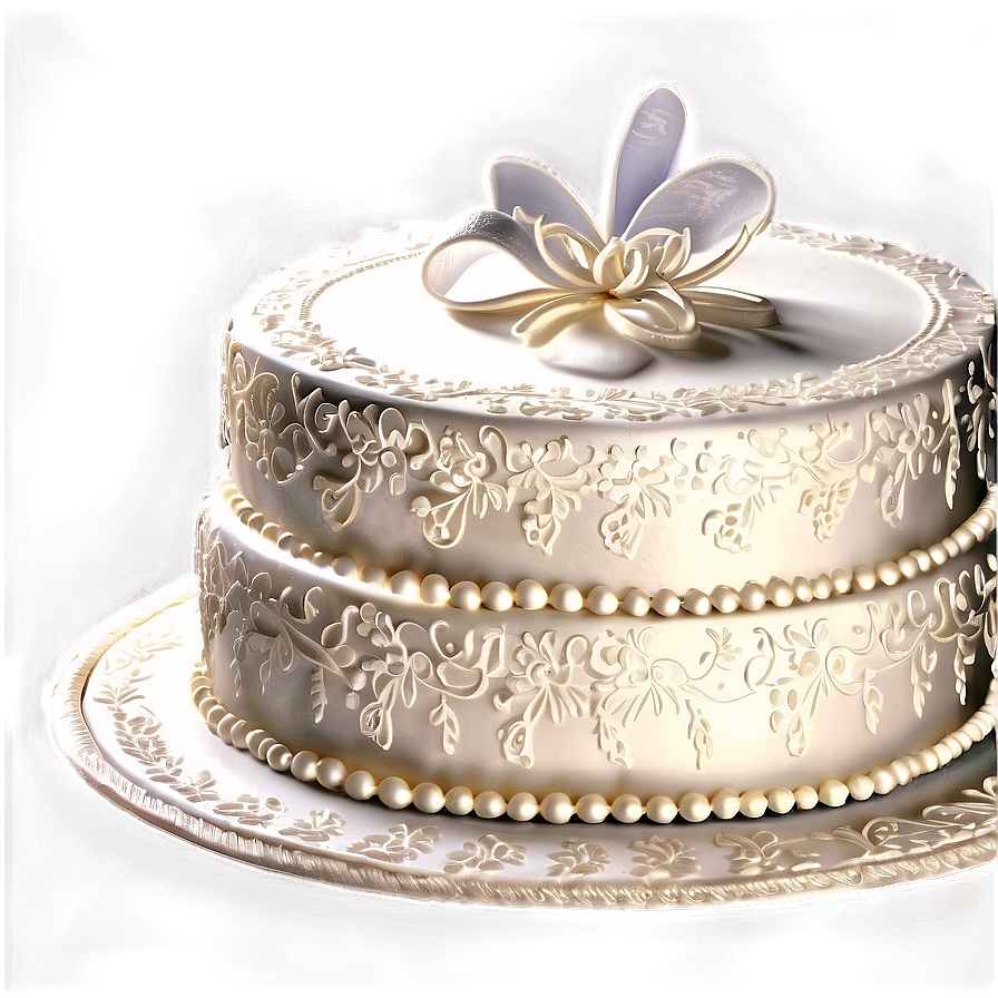 Lace Detailed Wedding Wedding Cake Png Xcl64 PNG image