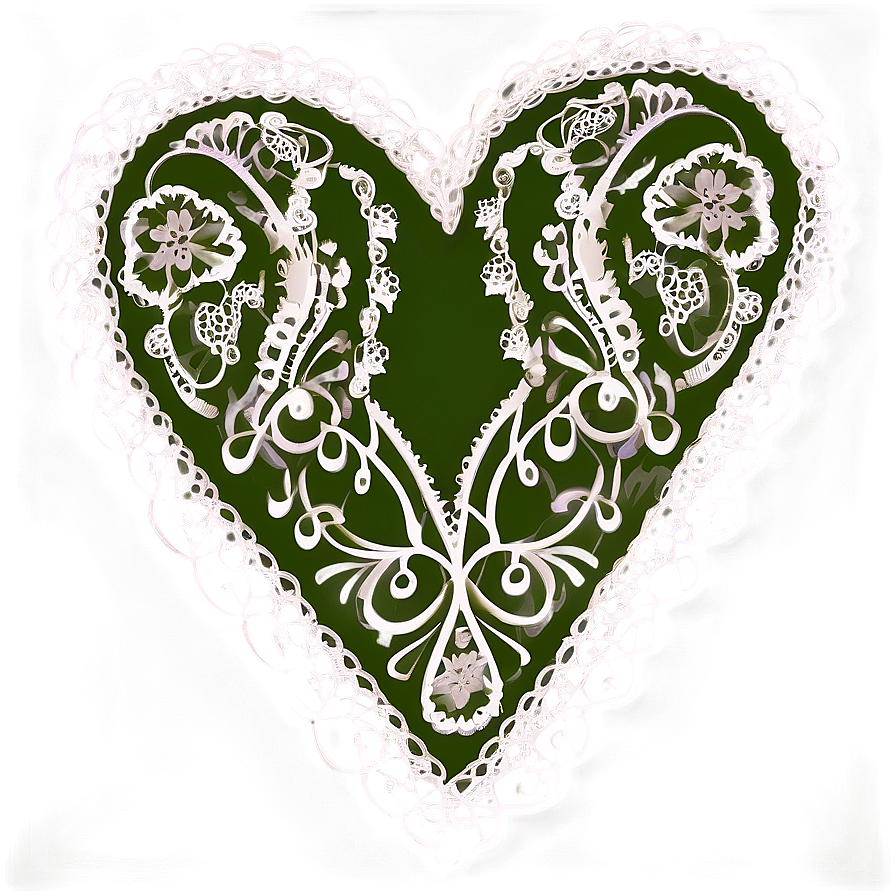 Lace Heart Clipart Elegance Png 62 PNG image