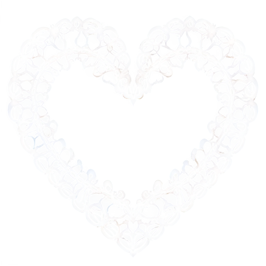 Lace Heart Frame Png 05252024 PNG image