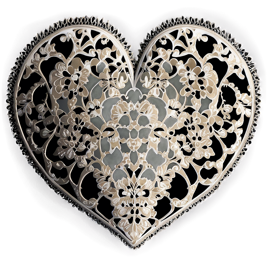 Lace Heart Pattern Png D PNG image