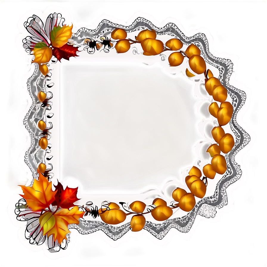 Lace Pattern Thanksgiving Border Png Fxp PNG image