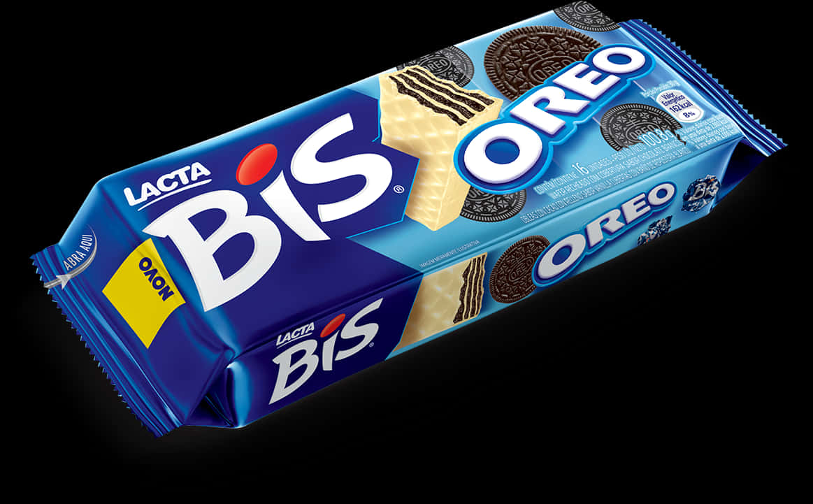 Lacta Bis Oreo Chocolate Wafer Package PNG image