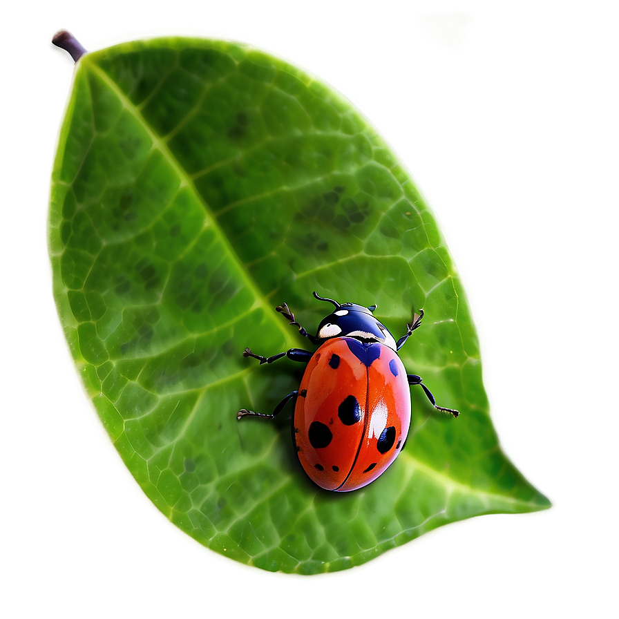 Ladybug On Leaf Png Nfe PNG image