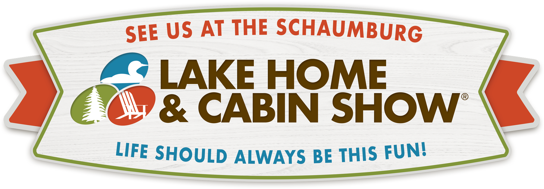Lake Home Cabin Show Banner PNG image