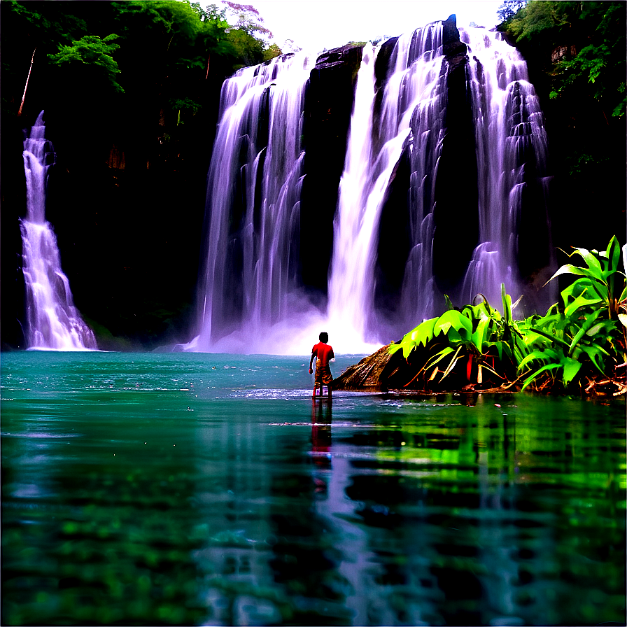 Lake Life Waterfall Exploration Png Uif31 PNG image