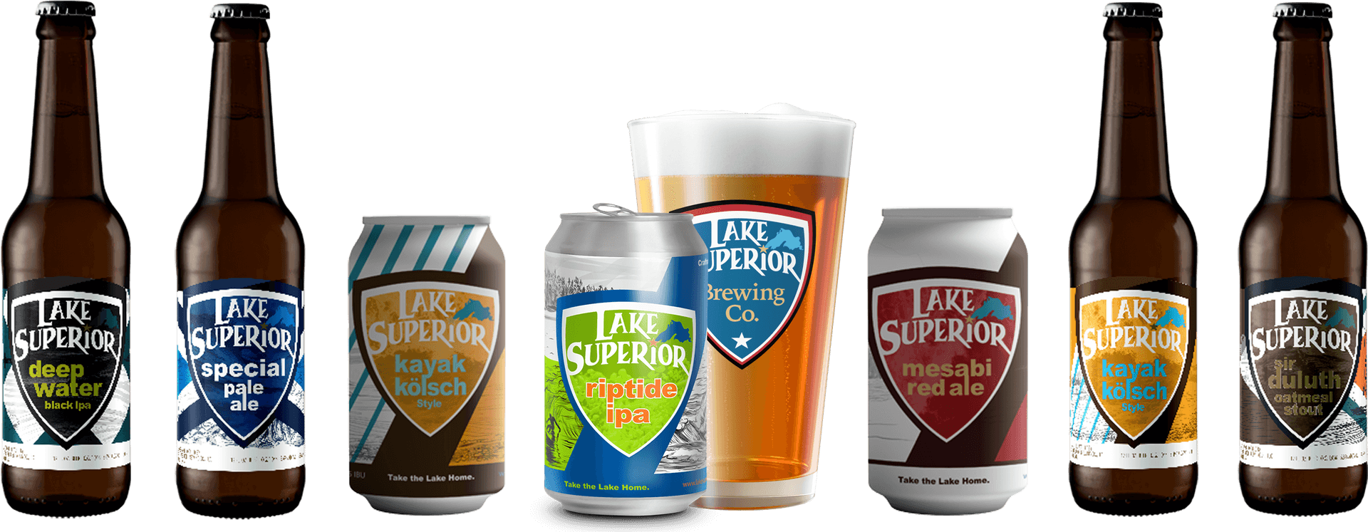 Lake Superior Brewing Company Beer Selection PNG image