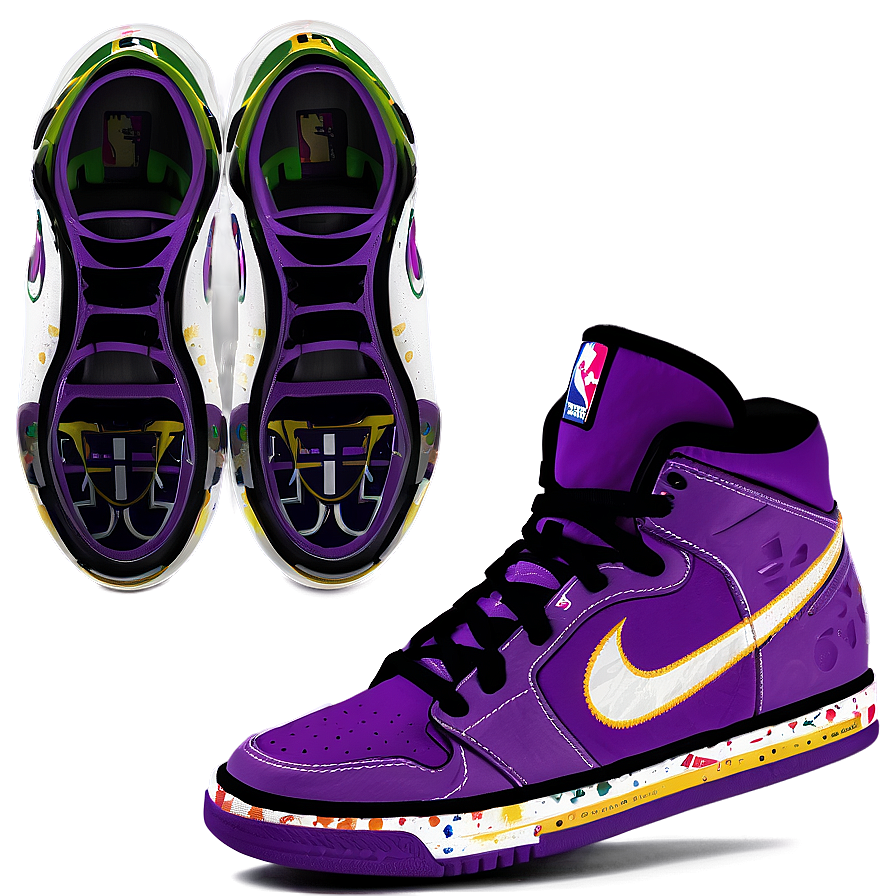 Lakers Custom Shoes Png 05212024 PNG image