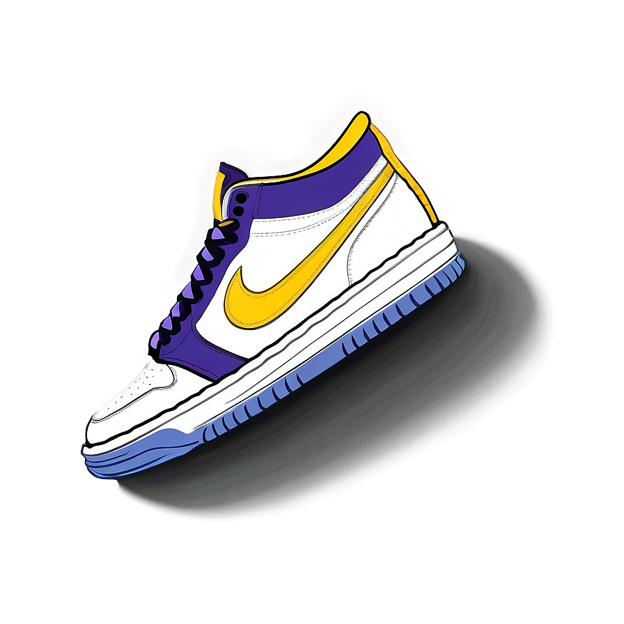 Lakers Custom Shoes Png Bfm PNG image