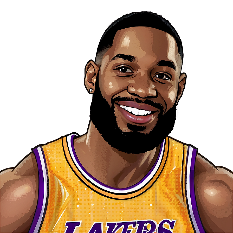 Lakers Player Caricatures Png 05212024 PNG image