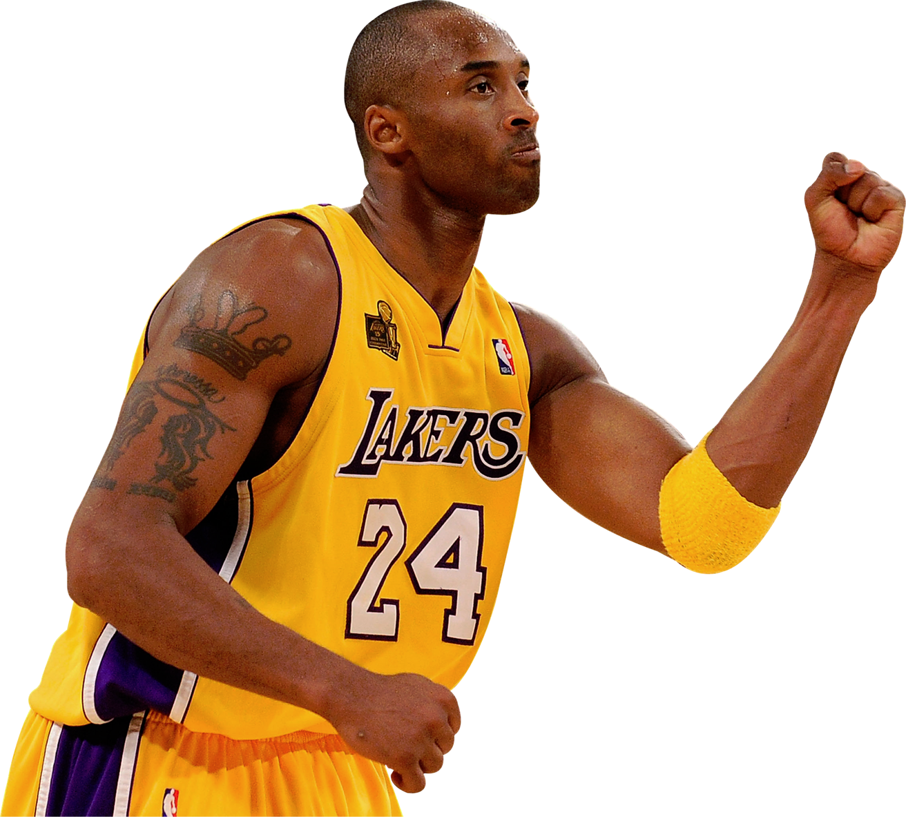Lakers Player Celebration Pose PNG image