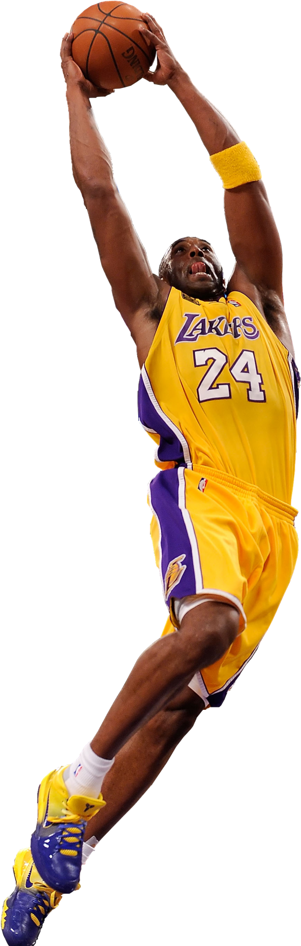 Lakers Player Dunking Action PNG image