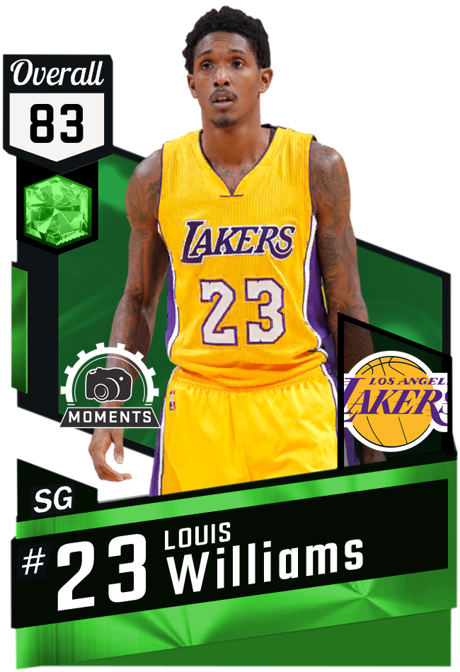 Lakers Player Louis Williams Card83 Overall PNG image