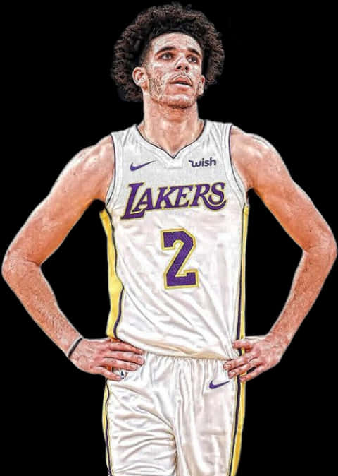 Lakers Player Number2 Jersey PNG image