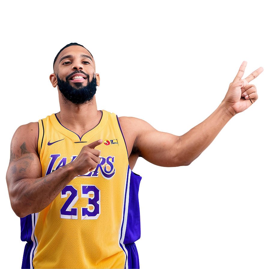 Lakers Victory Pose Png 05212024 PNG image