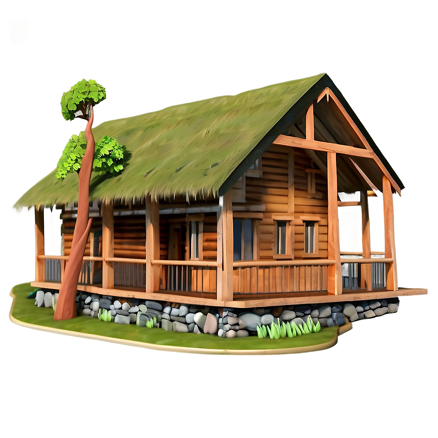 Lakeside Fishing Cabin Png Fve PNG image