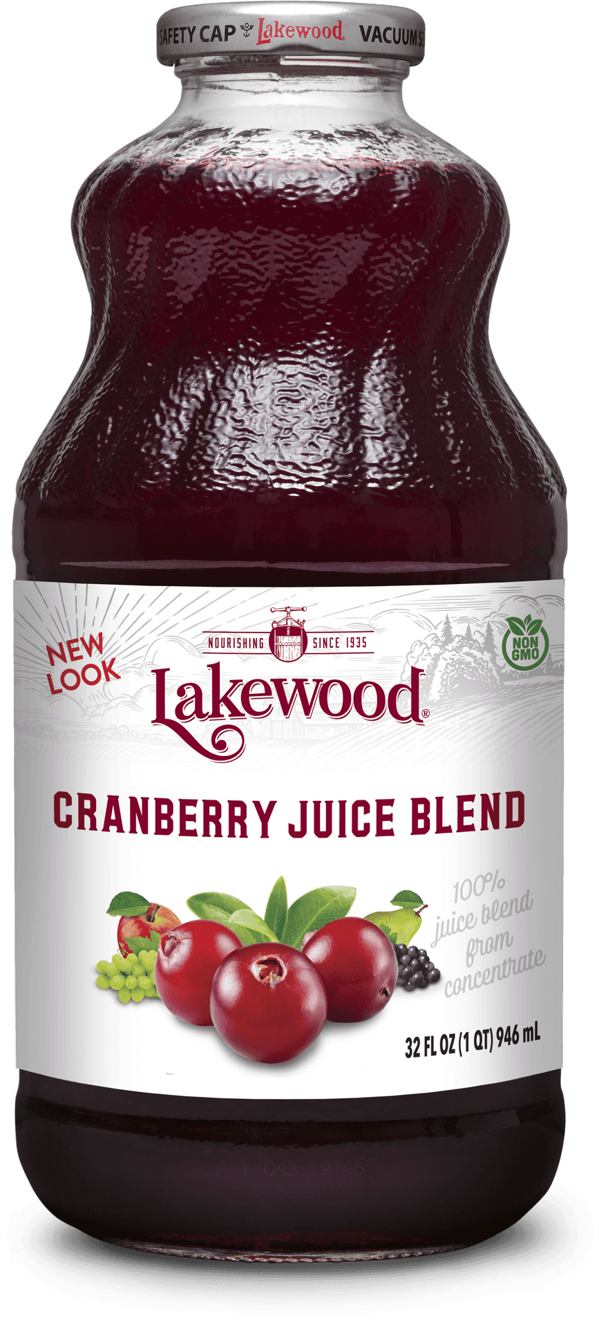 Lakewood Cranberry Juice Blend Bottle PNG image