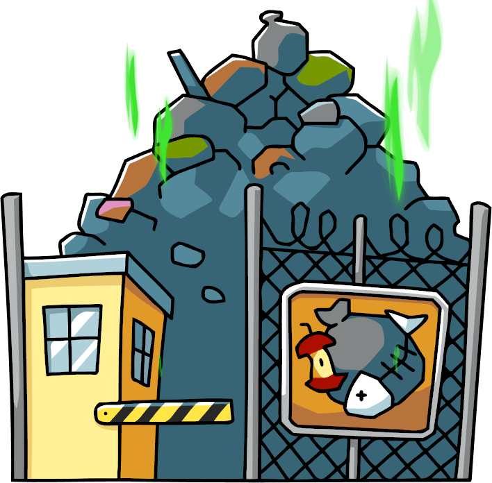 Landfill Site Cartoon Illustration PNG image