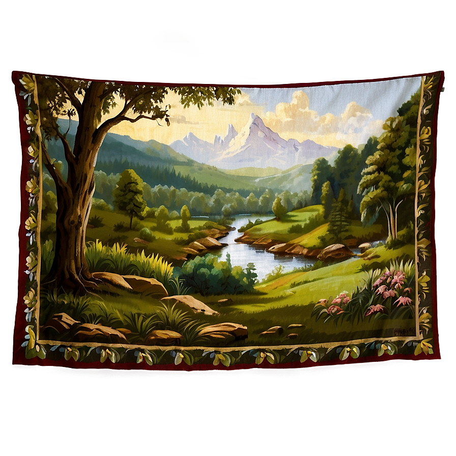 Landscape Tapestry Png 06252024 PNG image