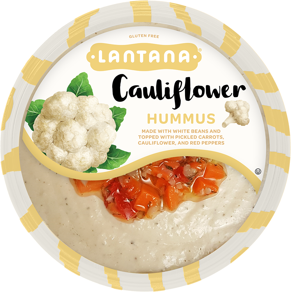 Lantana Cauliflower Hummus Packaging PNG image