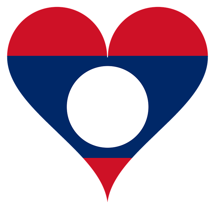 Laos Love Patriotism Graphic PNG image