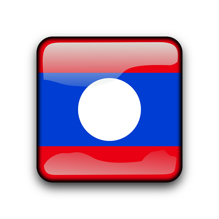 Laos National Flag Icon PNG image