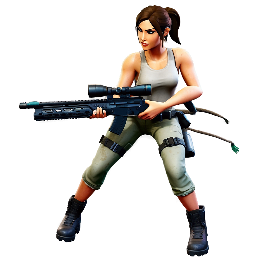 Lara Croft Exclusive Fortnite Gear Png 06282024 PNG image