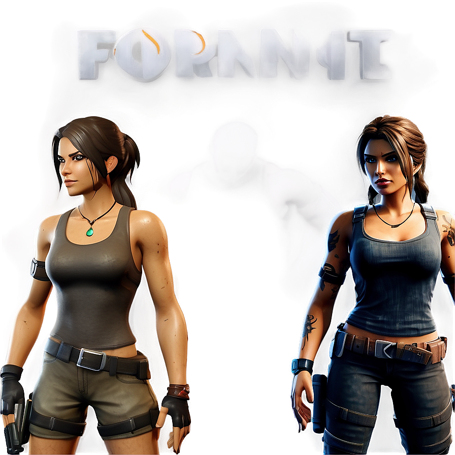 Lara Croft Fortnite Battle Stance Png Fya21 PNG image