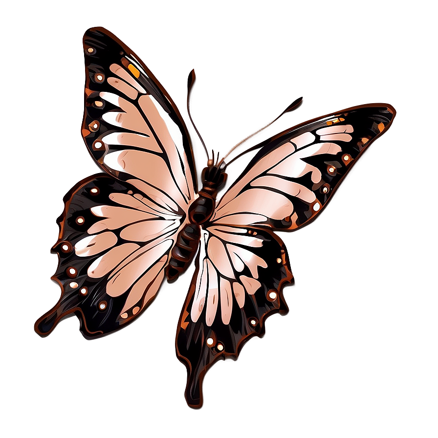 Large Rose Gold Butterfly Png Lty PNG image