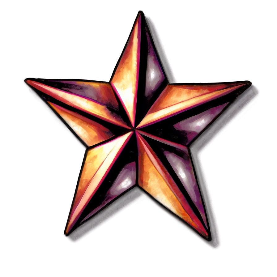 Large Star Tattoo Sketch Png 06262024 PNG image